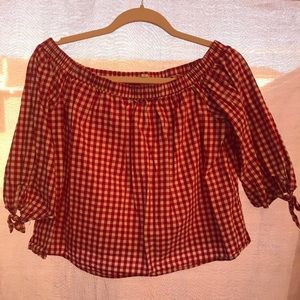 Plaid crop top